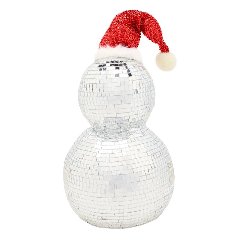 National Tree Company 12 in. Disco Snowman with Red Scarf - 12 in