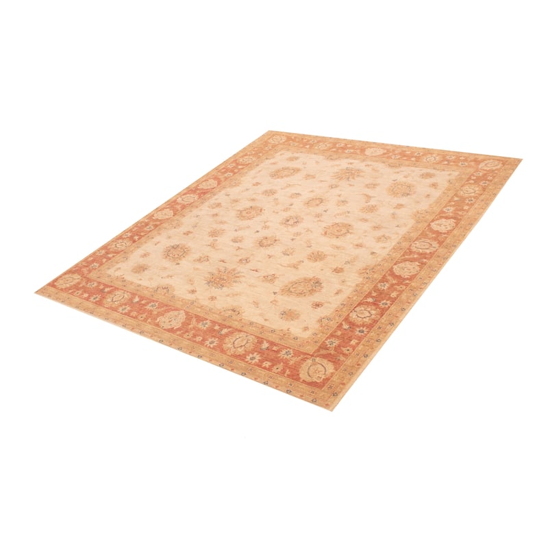 ECARPETGALLERY Hand-knotted Chobi Finest Ivory Wool Rug - 8'2 x 9'9