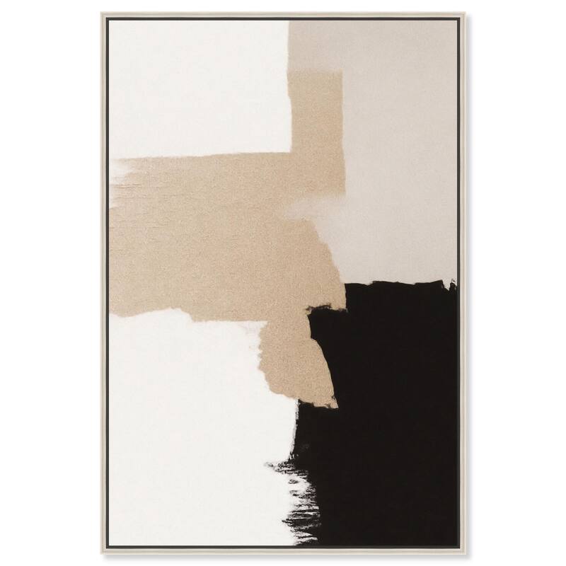 Beige and Black II Canvas by Art Remedy - Silver - 10" x 15"