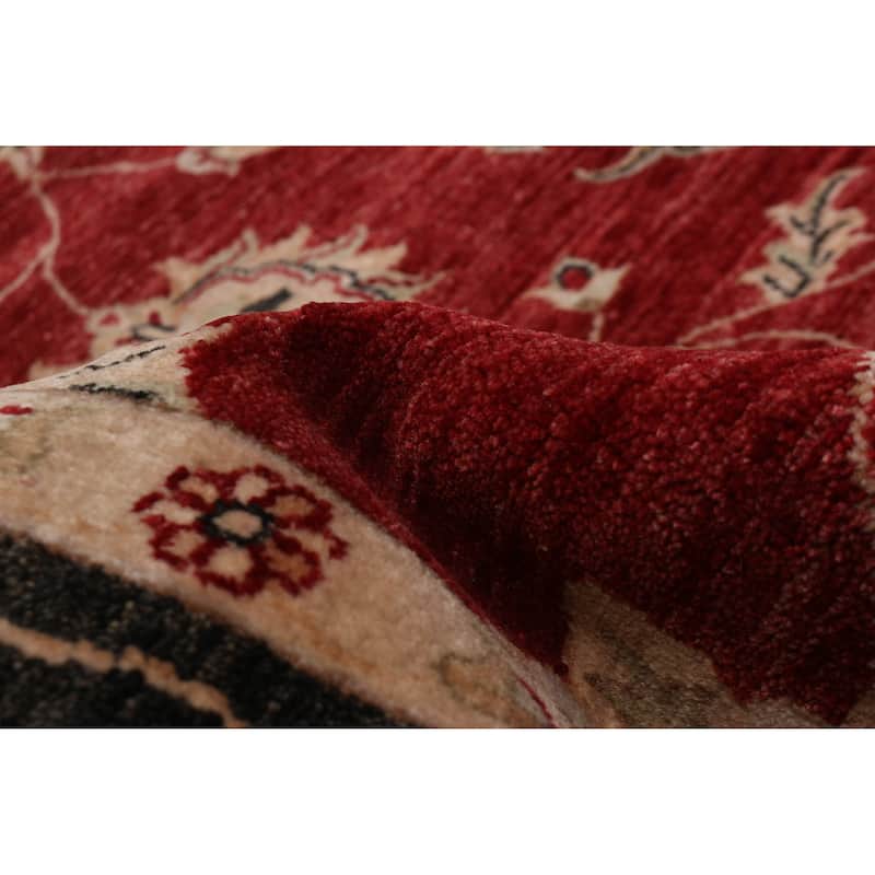ECARPETGALLERY Hand-knotted Jamshidpour Dark Red Wool Rug - 8' 1" x 10' 1"