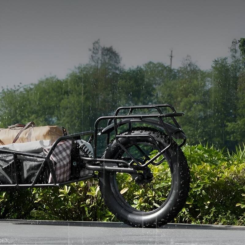 Bike Cargo Trailer, 70 lbs Load Capacity, Heavy-Duty Bicycle Wagon Cart, Compact Storage & Quick Release Structure with Univers
