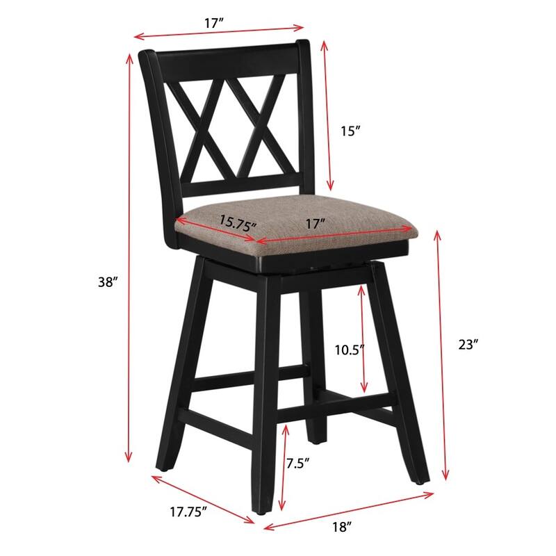 Brookline Wooden Linen Swivel Dining Room Barstool