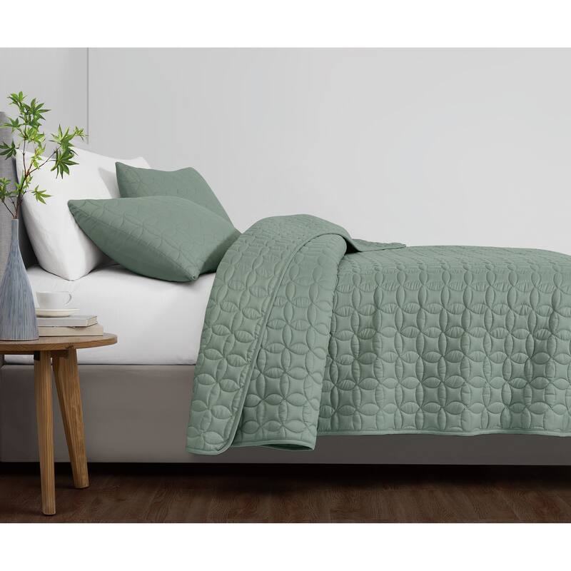 Cannon Geo Circle Solid Quilt Set