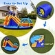 preview thumbnail 6 of 9, Inflatable Bouncy House with Slide and Splash Pool without Blower - 14' x 10' x 8.5'