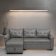 preview thumbnail 67 of 71, Reversible Sectional Sleeper Sofa with Storage Chaise & Pull-Out Bed
