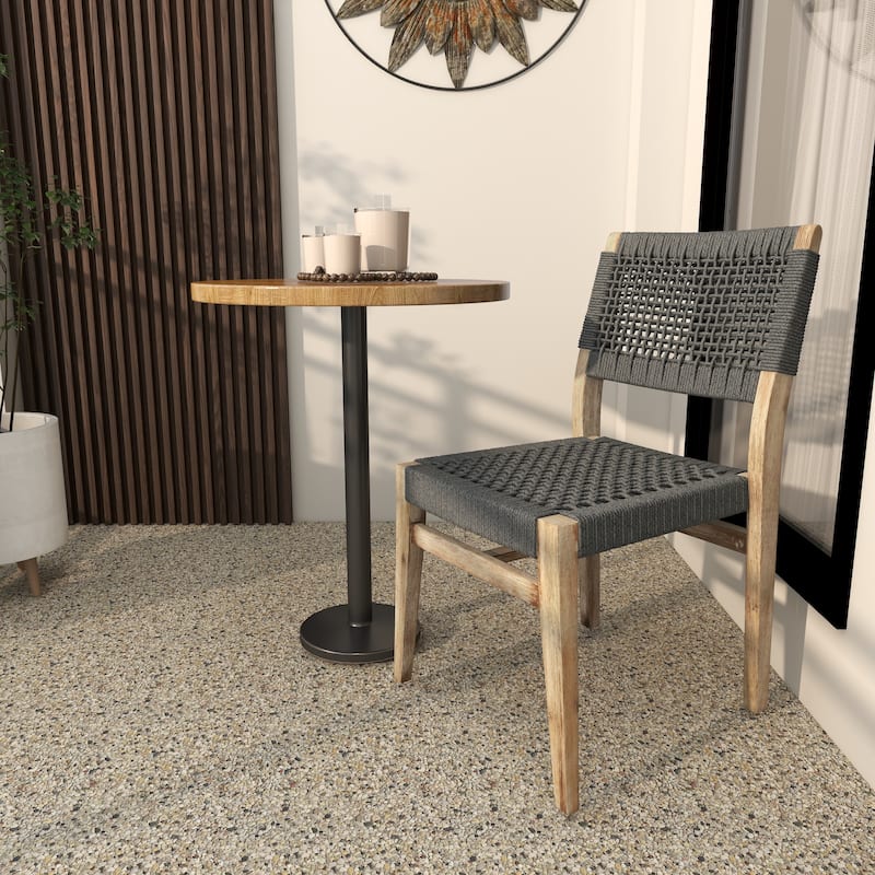 Dark Grey Wood Contemporary Outdoor Sofa or Chair