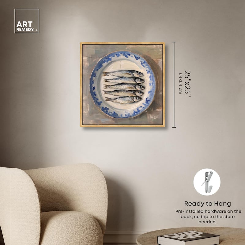 Sardines Still Life Canvas by Art Remedy