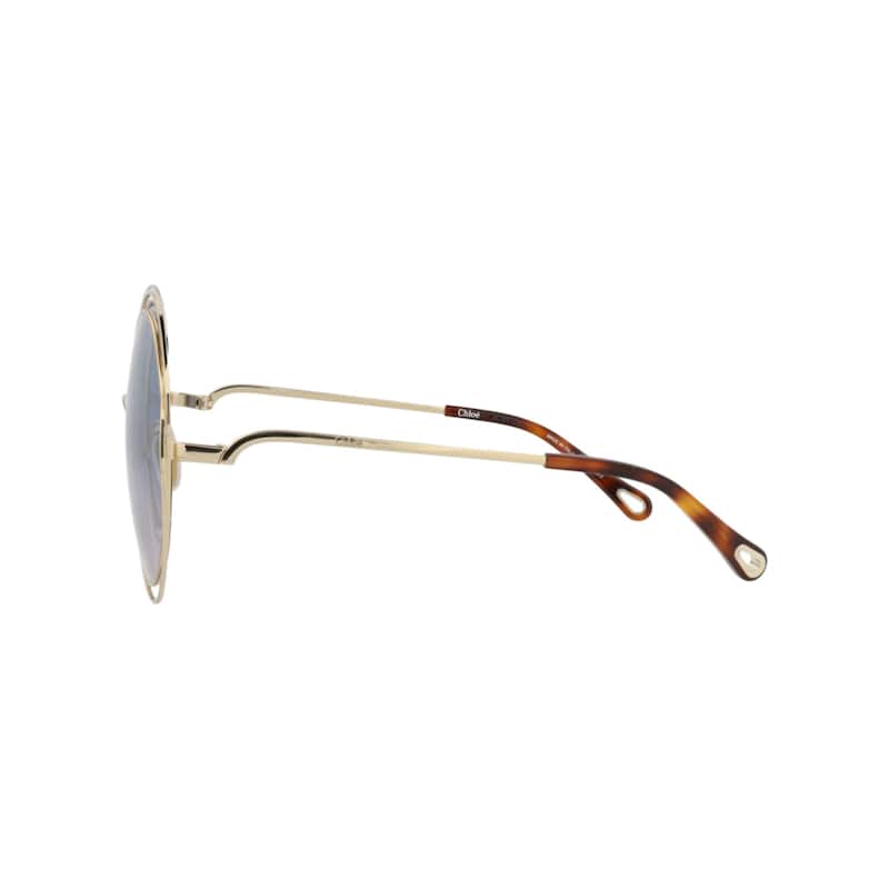 Chloé Round-Frame Metal Sunglasses