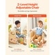 preview thumbnail 5 of 8, Natural Wood Plywood Montessori Table Chair Set with Pattern & Adjustability - 15 x 11.8 x 14.2 in