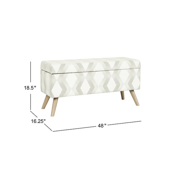 dimension image slide 4 of 5, HomePop Modern Storage Bench