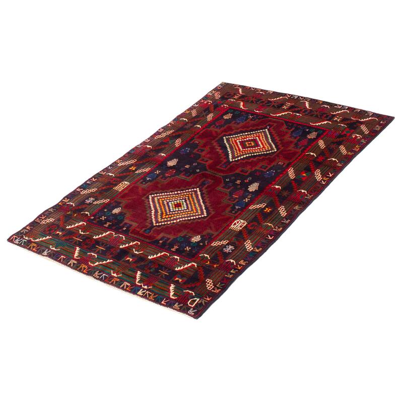 Teimani Red Rug 3'8" x 6'1" - 3'8 x 6'1