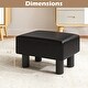 preview thumbnail 24 of 28, Gymax PU Leather Ottoman Rectangular Footrest Small Stool - See Details