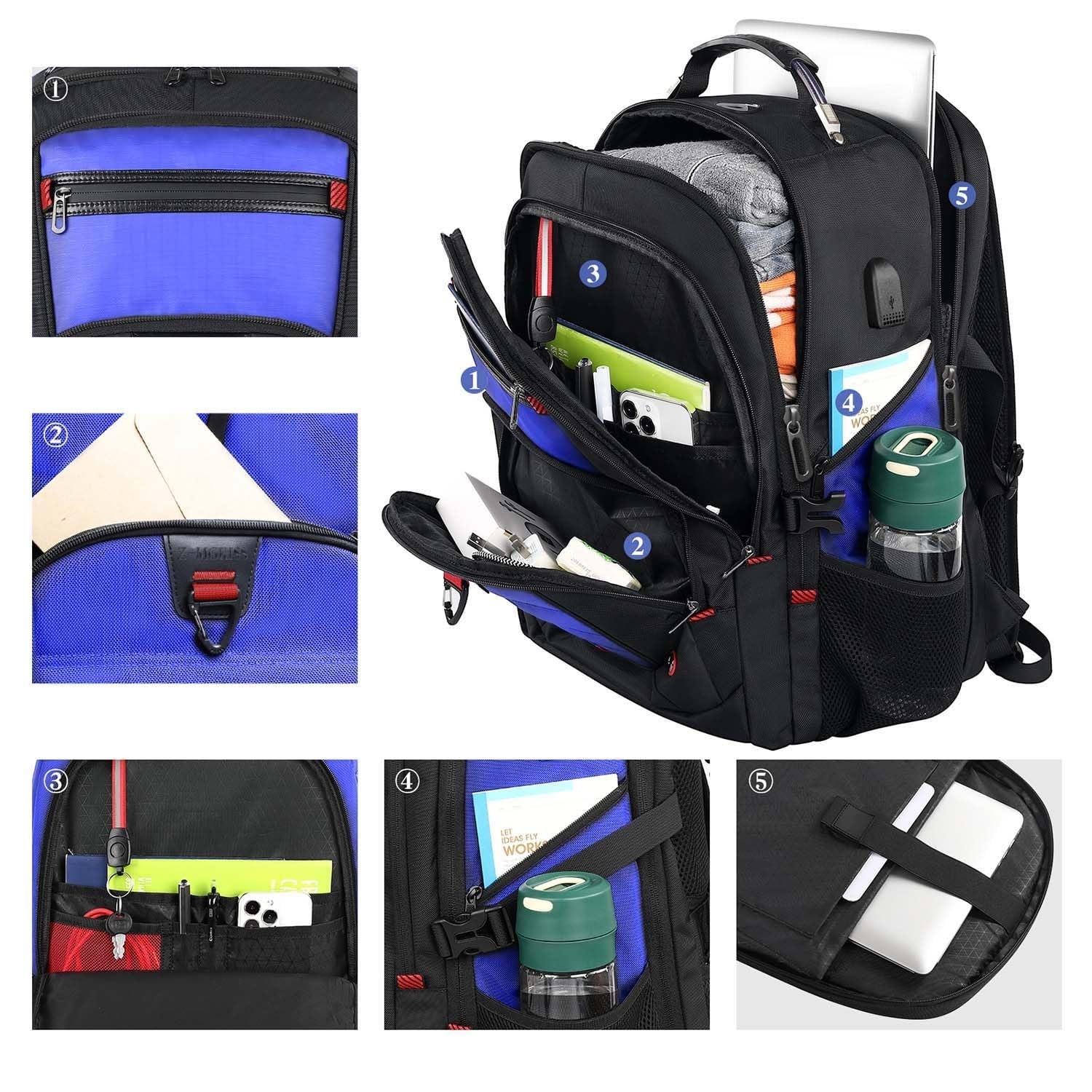 backpack handbags leather Handbag Small - Voyager #7835 Color:Blue Sideways Plaid The Time Resistance Leather NeweggBusiness - Eco Style picnic tote sewing pattern
