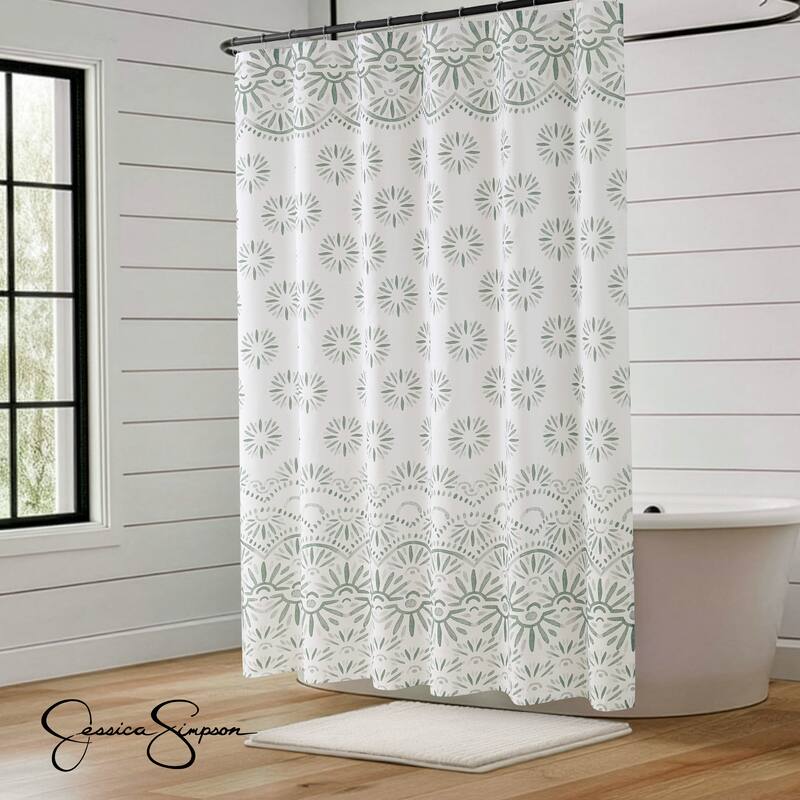 Jessica Simpson 13-Piece Shower Curtain and Hooks Set