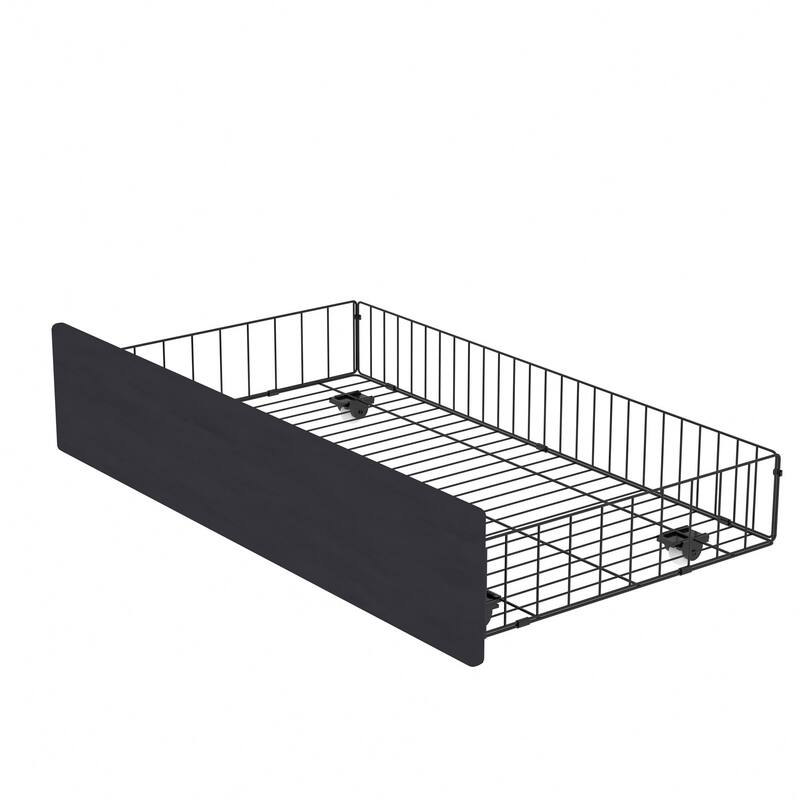 VECELO 2-Pack Kid Bed Frame Set Twin Size Platform Bed with Adjustable Upholstered Headboard Storage Drawer No Box Spring Needed