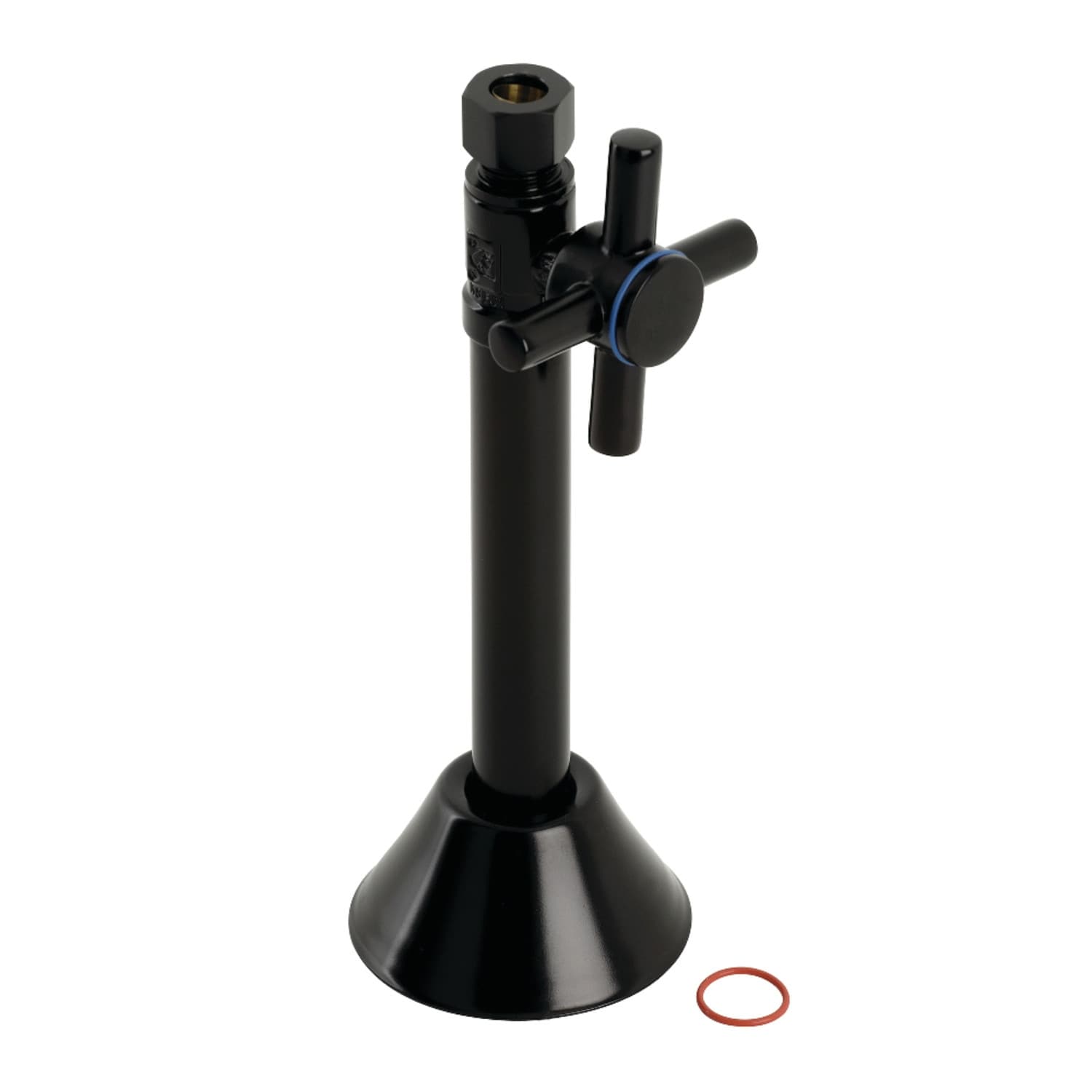 Kingston Brass Concord 1/2" Sweat x 3/8" O.D. Comp Straight Shut Off Valve with 5" Extension