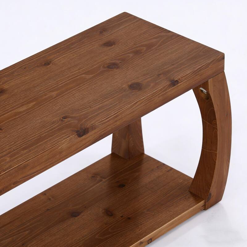 59.06" Solid Wood Bench for Entryway, Living Room