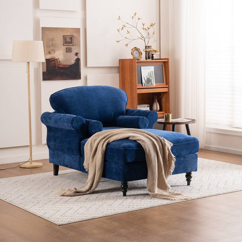 43.3" Chenille Upholstered Sofa Lounge Chair