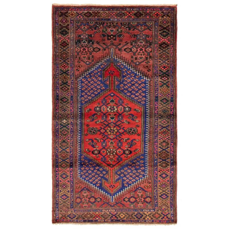 ECARPETGALLERY Hand-knotted Andelz Red Wool Rug - 3'9 x 6'6 - Red - 3'9 x 6'6