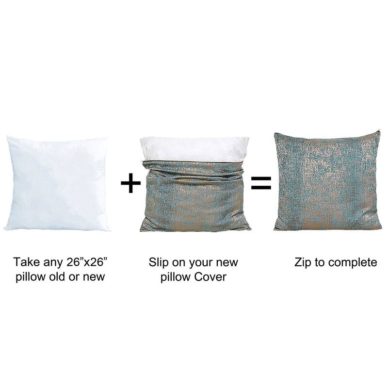 Peralta 2-piece Jacquard Chenille Zipper Pillow Shell Set, NO INSERT