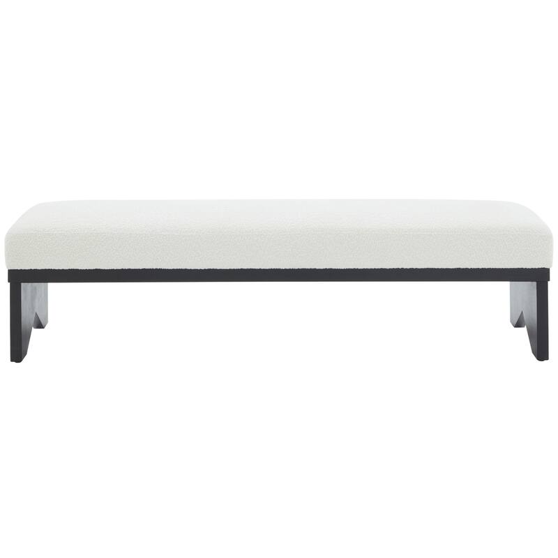 SAFAVIEH Couture Boris Mid-Century Modern Bench - 62.4 In. W x 19.7 In. D x 16.5 In. H - 62Wx20Dx17H