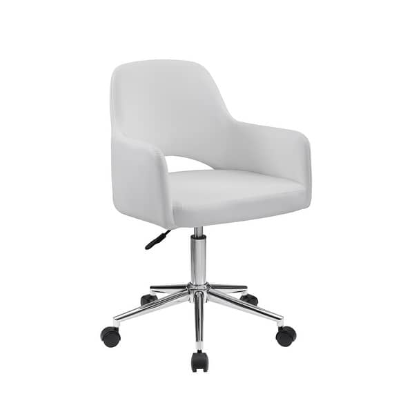 Art Leon Open Back Swivel Home Office Chair With Caster Overstock 31673332