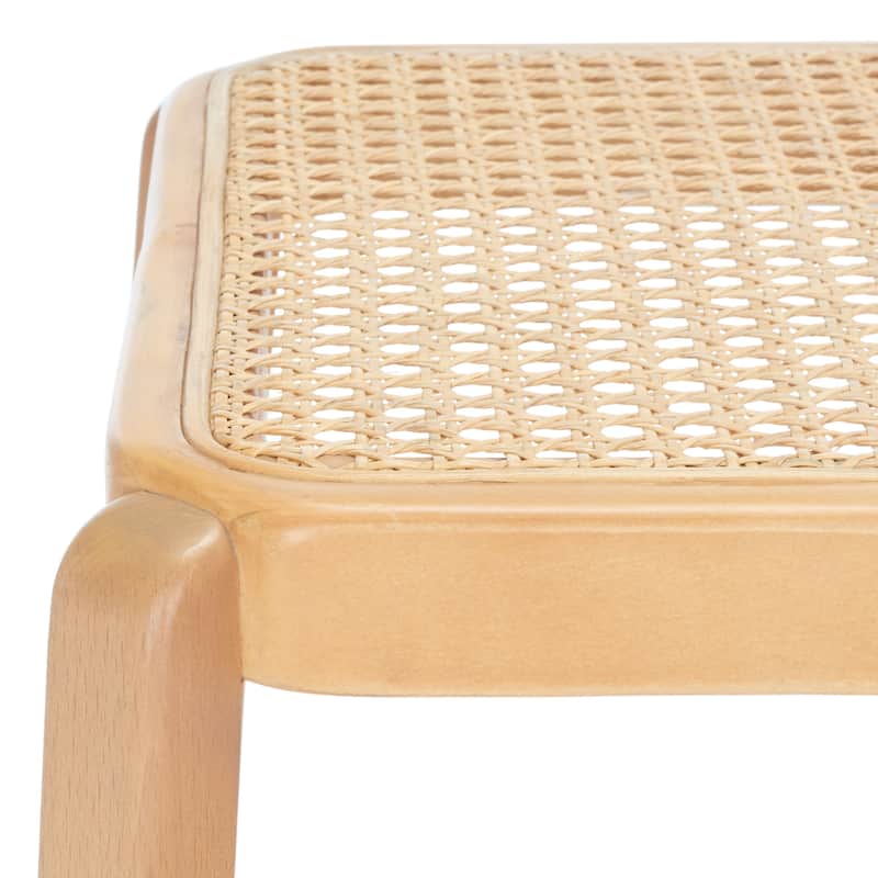 SAFAVIEH Fleta Backless Cane Bar Stool - 18" W x 18" D x 30" H - 18Wx18Dx30H
