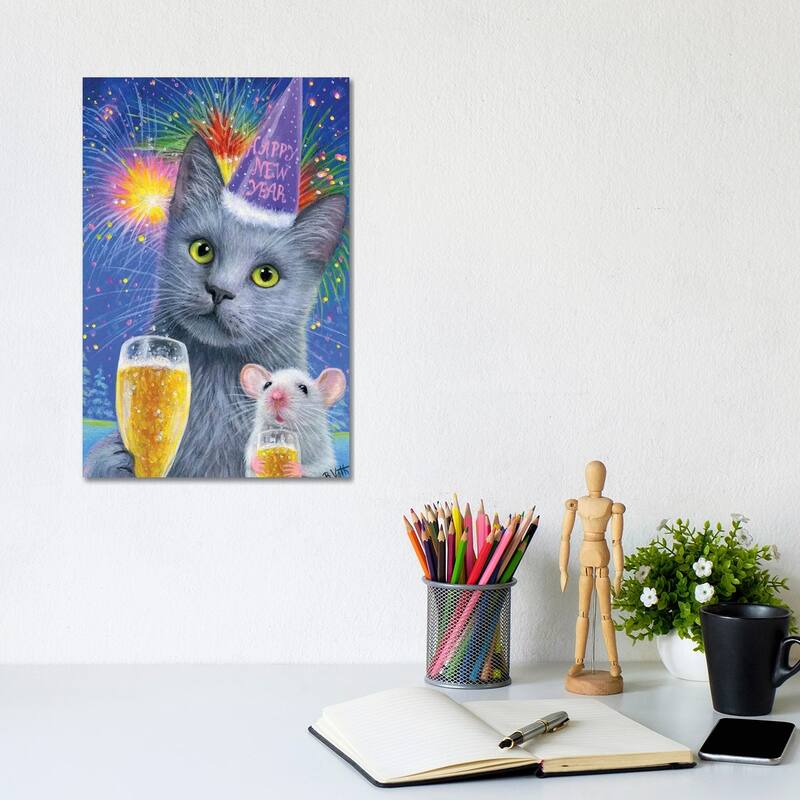 iCanvas "Agatha Misty's New Years Eve VII" by Bridget Voth Canvas Print - 12x8x0.75