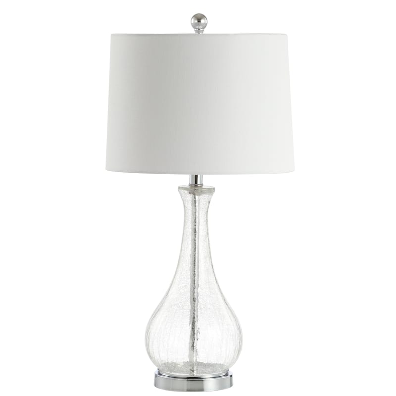 SAFAVIEH Lighting Finnley 28-inch Crackle Glass LED Table Lamp. - 14" W x 14" D x 28" H