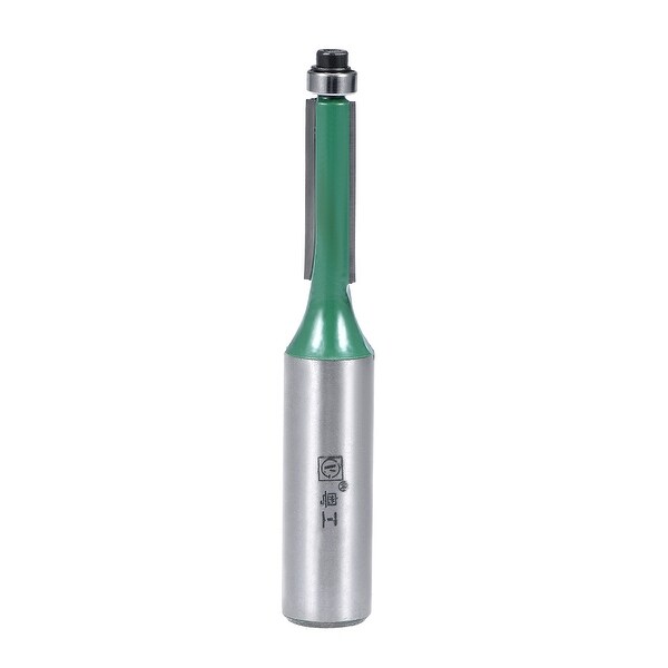Router Bit 1/2 Shank 1/4" Cut Dia 25mm Depth Flush Trim Bit Bearing HSS Milling - Green - 1/2x1/4"