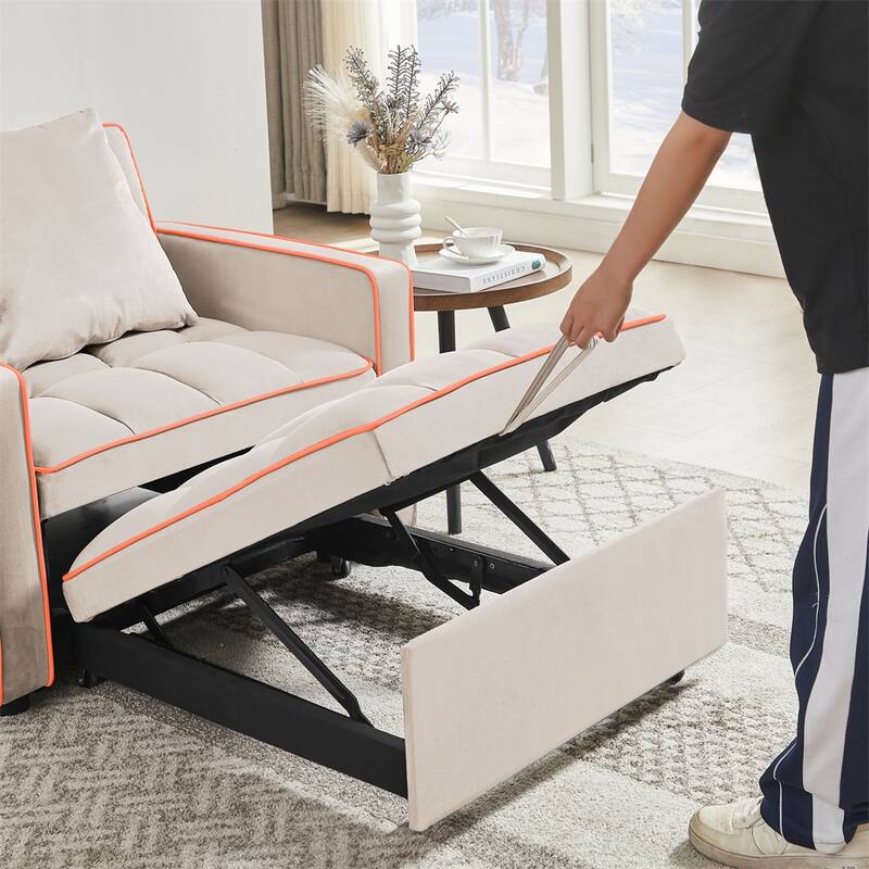 Three-in-one Sofa Bed Adjustable Back into a Sofa Recliner Single Bed