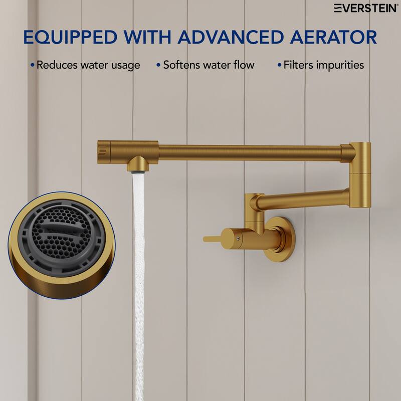 Wall Mounted Cold-Water Pot Filler,Folding Kitchen Faucet