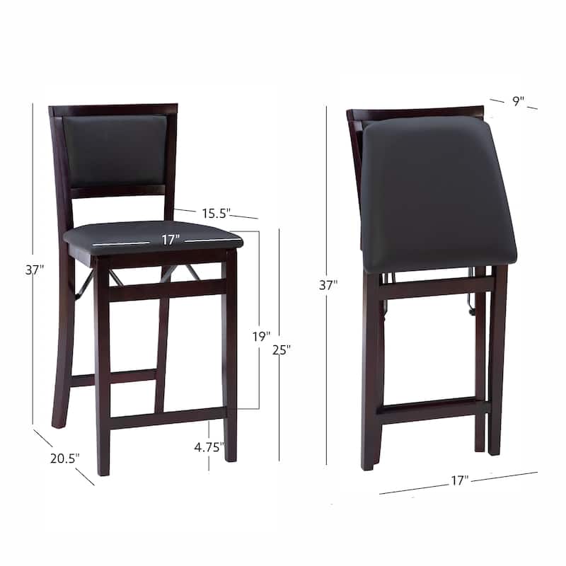 Aldersey Espresso Folding Counter Stool