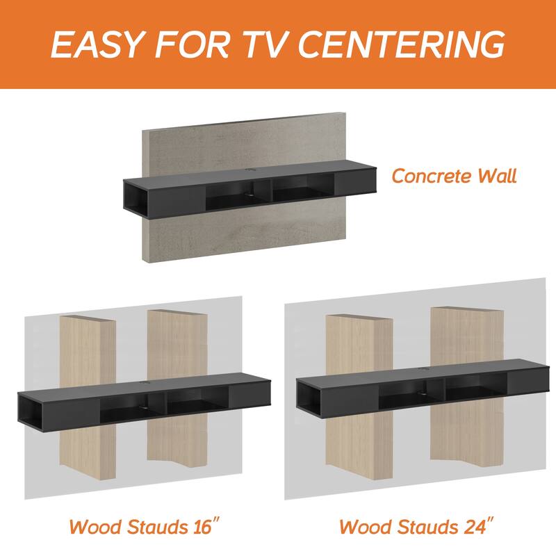 70 inch Floating TV Shelf for Wall, Entertainment Center for Living Room