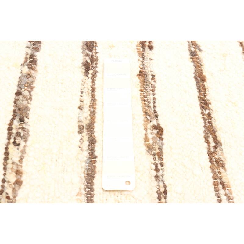 ECARPETGALLERY Braid weave Sienna Cream Wool Rug - 5'5 x 7'3