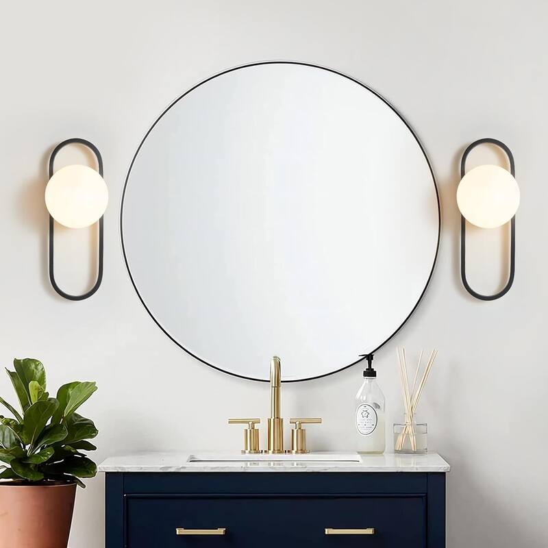 2 pack fixture light black wall light glass, metal bedroom light