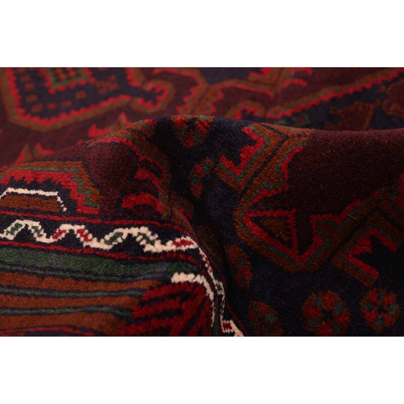 ECARPETGALLERY Hand-knotted Teimani Dark Navy Wool Rug - 4'2 x 6'7