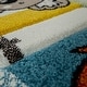 preview thumbnail 6 of 4, Nursery Rug Cute Jungle Animals Locomotive Kids 3D Effect Green Cream
