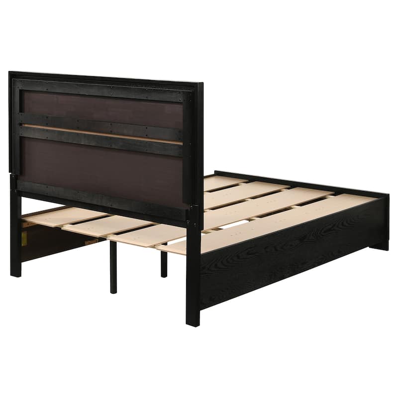 Miranda Contemporary Wood Storage Panel Bed