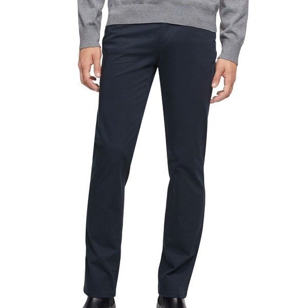Calvin Klein Mens Chino Pants Blue Size 38x30 Slim Fit Tapered Stretch. Opens flyout.
