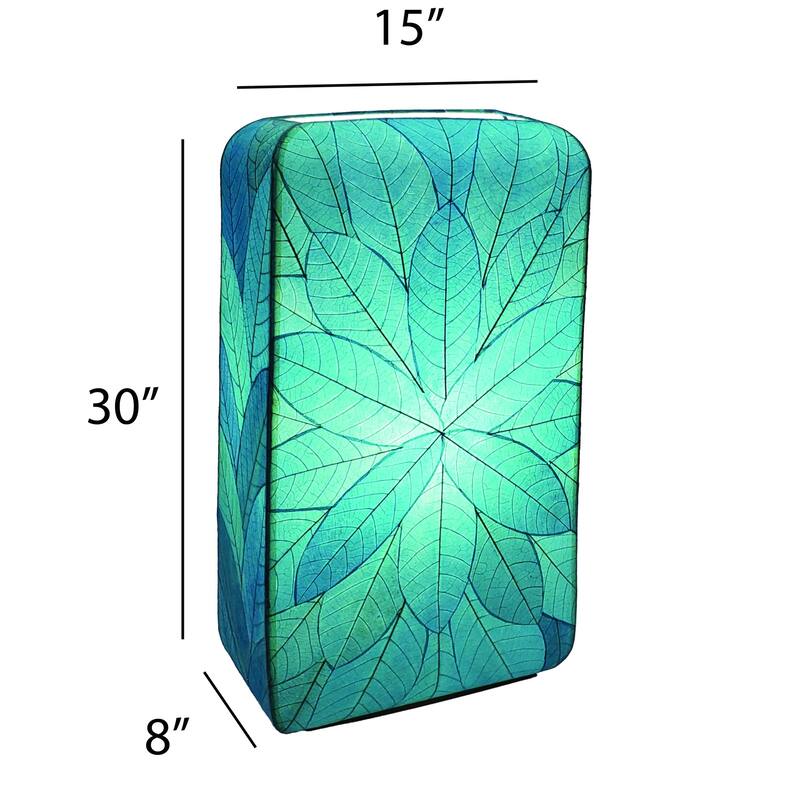 Eangee Handmade Sunburst Table Lamp, Cocoa Leaves Shade, 15 x 8 x 30 in.