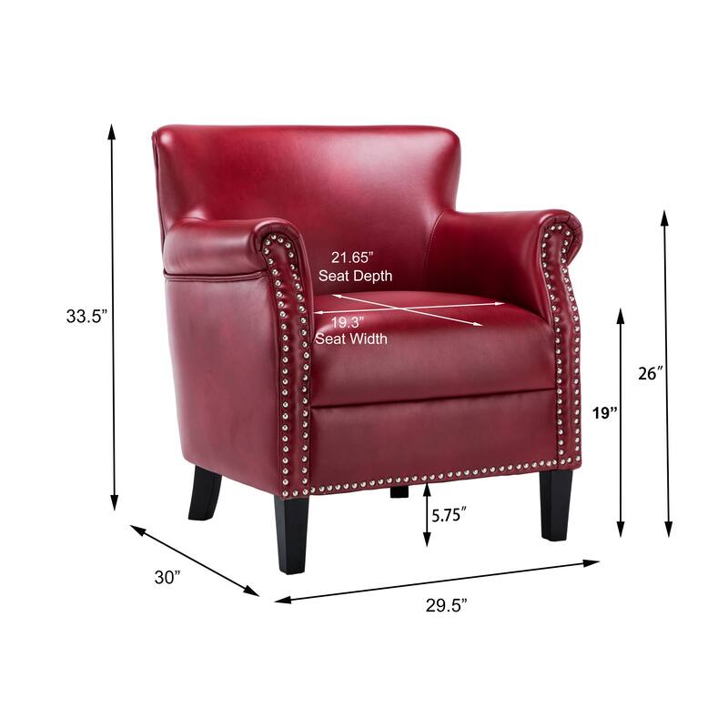Hendrick Faux Leather Club Chair by Greyson Living