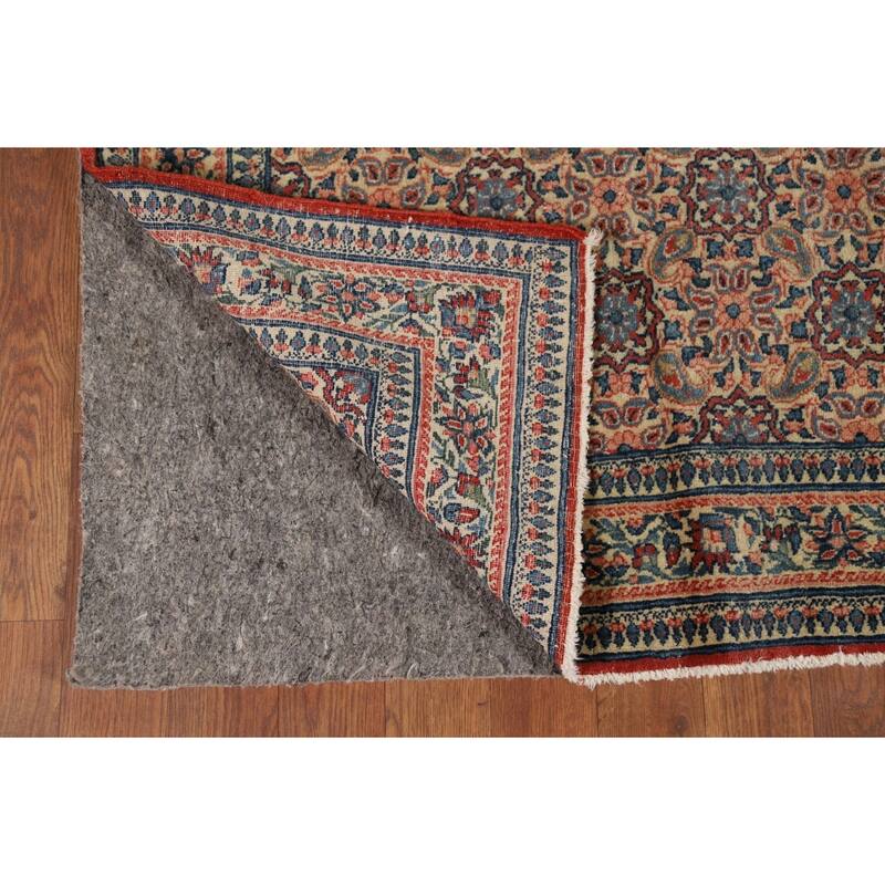 Floral Qum Foyer Rug Handmade Wool Carpet - 4'5" x 6'4"