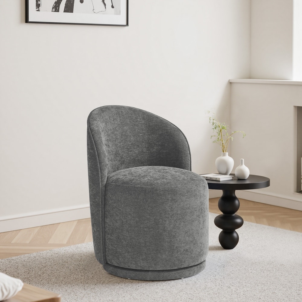 UIXE Modern Upholstered Swivel Armless Side Dining Chairs