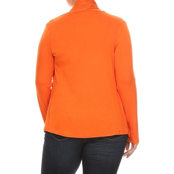 Orange plus size coat