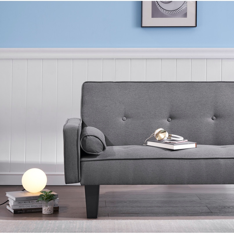 Grey three seater sofa bed outlet