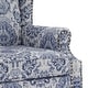 preview thumbnail 29 of 85, 2 Set Transitional Patterned Wingback Accent Chairs with NailHead