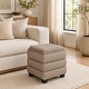 preview thumbnail 17 of 30, Aria Home Tessa Storage Ottoman Cube with Tray Top Seat Bench