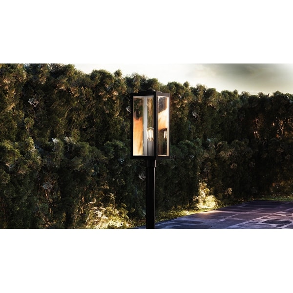 slide 2 of 4, Westover 1-Light Outdoor Post Mount in Earth Black Earth Black