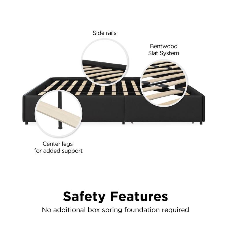 Avenue Greene Maggie Upholstered King Platform Bed with Storage